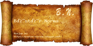 Bástár Norma névjegykártya